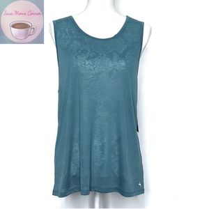 Joy Lab Snake Print Burnout Active Tank Top Blue